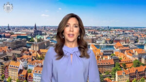 H.K.H Kronprinsesse Mary i-green-screen-studiet Mediehuset København